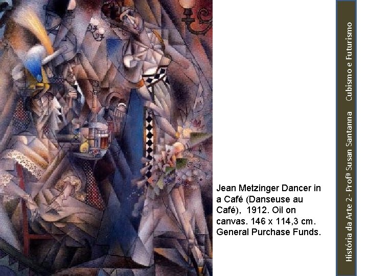 História da Arte 2 - Profª Susan Santanna Cubismo e Futurismo Jean Metzinger Dancer