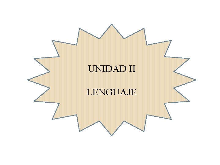 UNIDAD II LENGUAJE 