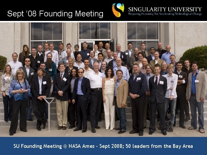 Sept ’ 08 Founding Meeting SU Founding Meeting @ NASA Ames - Sept 2008;