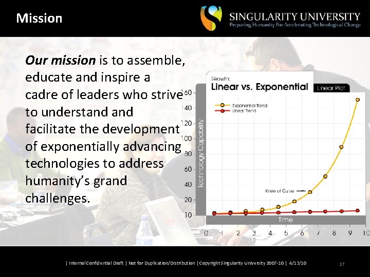 Mission Our mission is to assemble, educate and inspire a cadre of leaders who