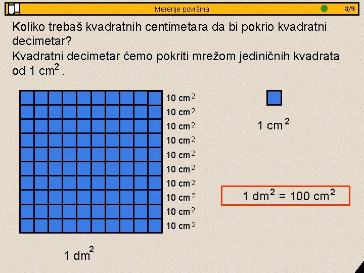 3/8 8/9 Jednakostranični Merenje površina trokut - obradba Koliko trebaš kvadratnih centimetara da bi