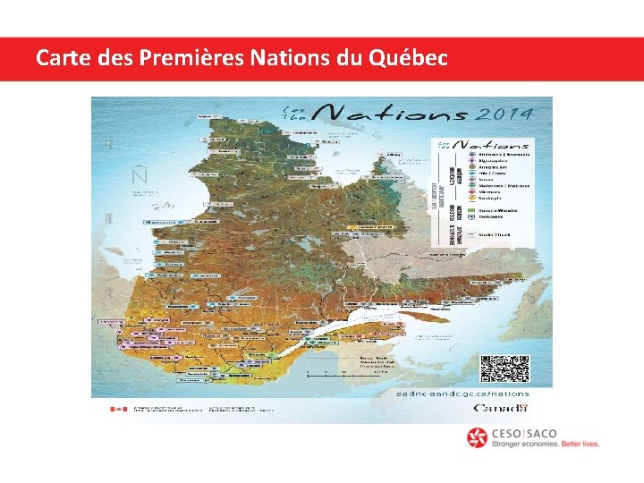 Carte des Premières Nations du Québec 