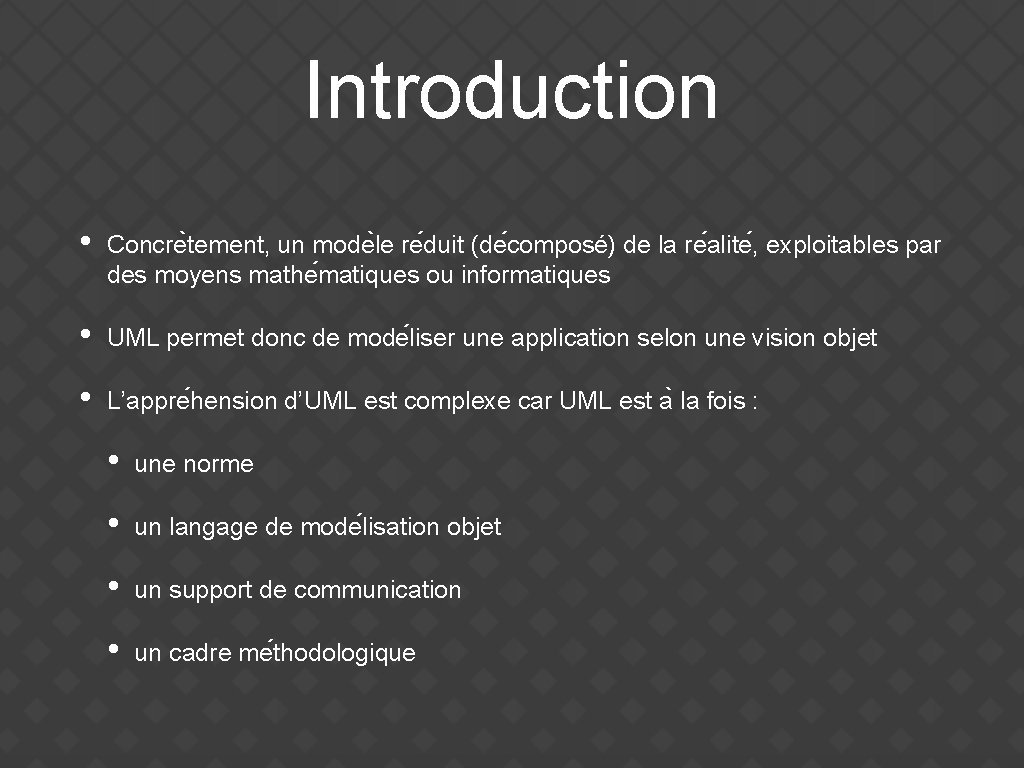 Introduction • Concre tement, un mode le re duit (de composé) de la re