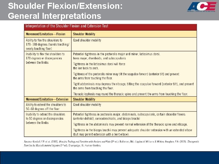 Shoulder Flexion/Extension: General Interpretations 