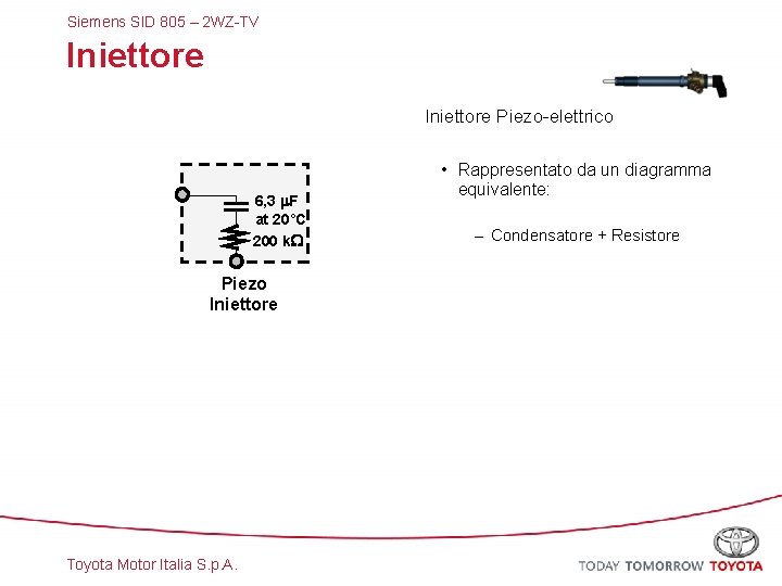 Siemens SID 805 – 2 WZ-TV Iniettore Piezo-elettrico 6, 3 F at 20°C 200