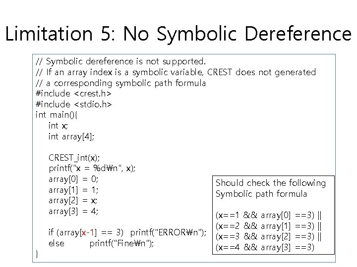 Limitation 5: No Symbolic Dereference // Symbolic dereference is not supported. // If an