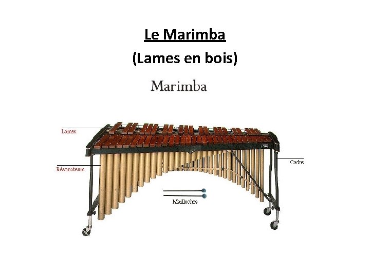 Le Marimba (Lames en bois) 