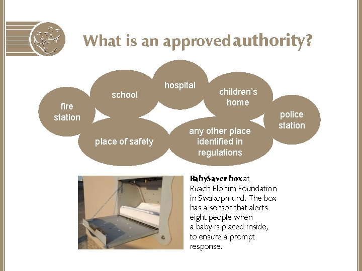 What is an approved authority? school fire station place of safety hospital children’s home