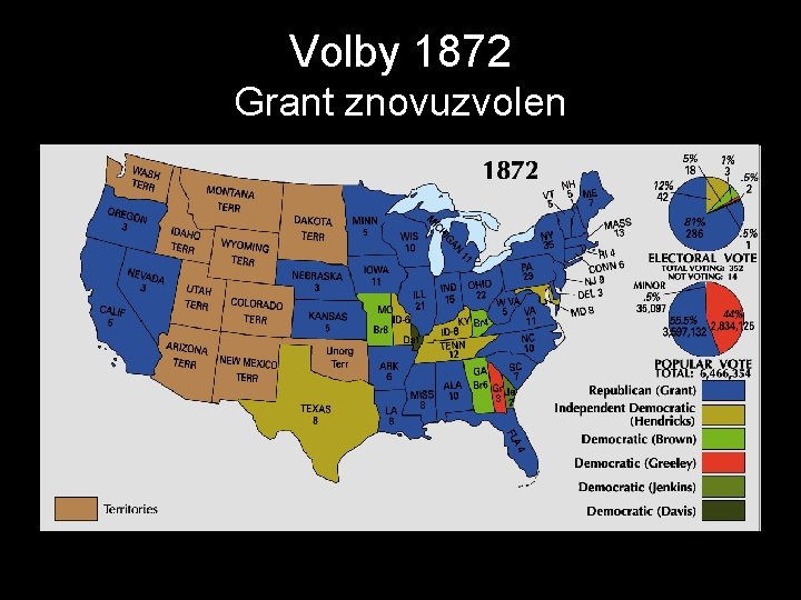 Volby 1872 Grant znovuzvolen 