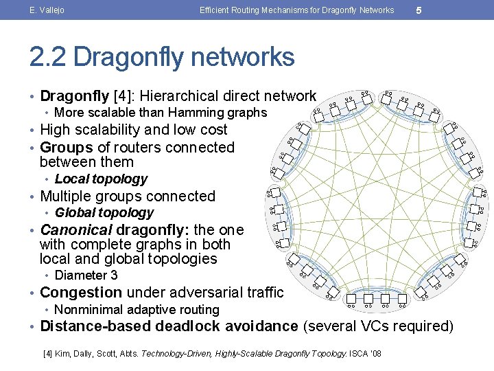 E. Vallejo Efficient Routing Mechanisms for Dragonfly Networks 5 2. 2 Dragonfly networks •
