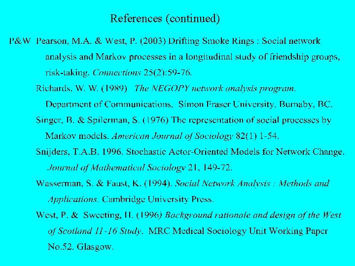 References (continued) 