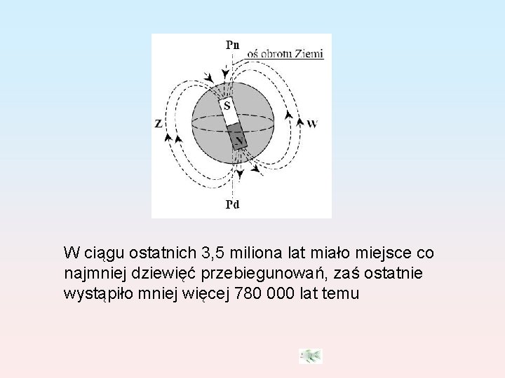 W ciągu ostatnich 3, 5 miliona lat miało miejsce co najmniej dziewięć przebiegunowań, zaś