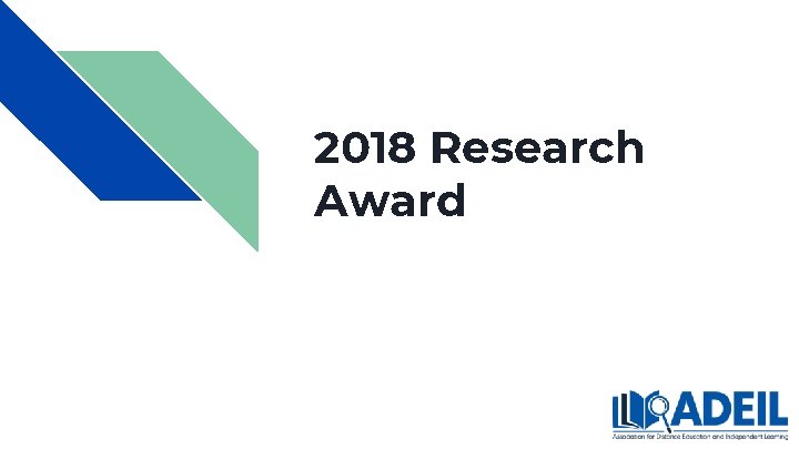 2018 Research Award 2018 Research Award
