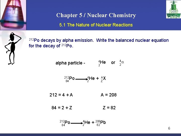 Chapter 5 / Nuclear Chemistry 5. 1 The Nature of Nuclear Reactions 212 Po