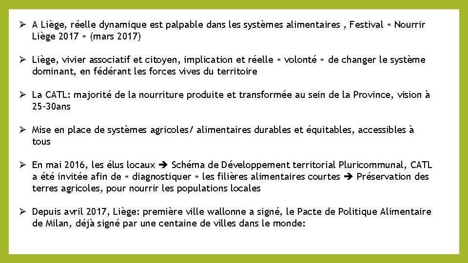  A Liège, réelle dynamique est palpable dans les systèmes alimentaires , Festival «