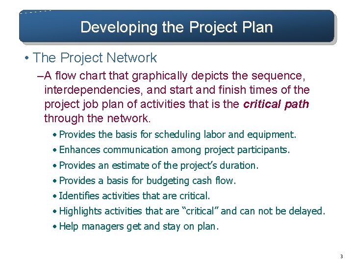 CHAPTER SIX Developing a Project Plan Mc GrawHillIrwin