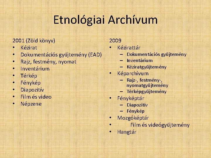 Etnológiai Archívum 2001 (Zöld könyv) • Kézirat • Dokumentációs gyűjtemény (EAD) • Rajz, festmény,