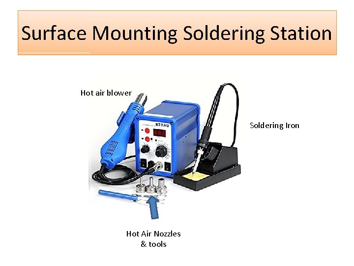 Surface Mounting Soldering Station Hot air blower Soldering Iron Hot Air Nozzles & tools
