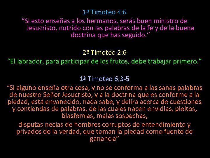 1ª Timoteo 4: 6 “Si esto enseñas a los hermanos, serás buen ministro de 1ª Timoteo 4: 6 “Si esto enseñas a los hermanos, serás buen ministro de