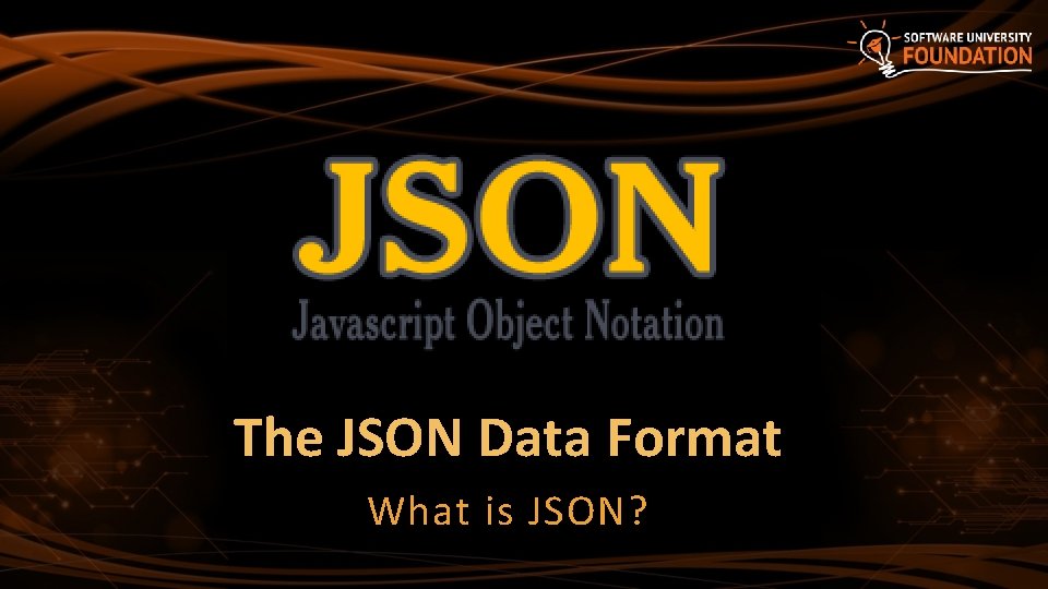 The JSON Data Format What is JSON? 