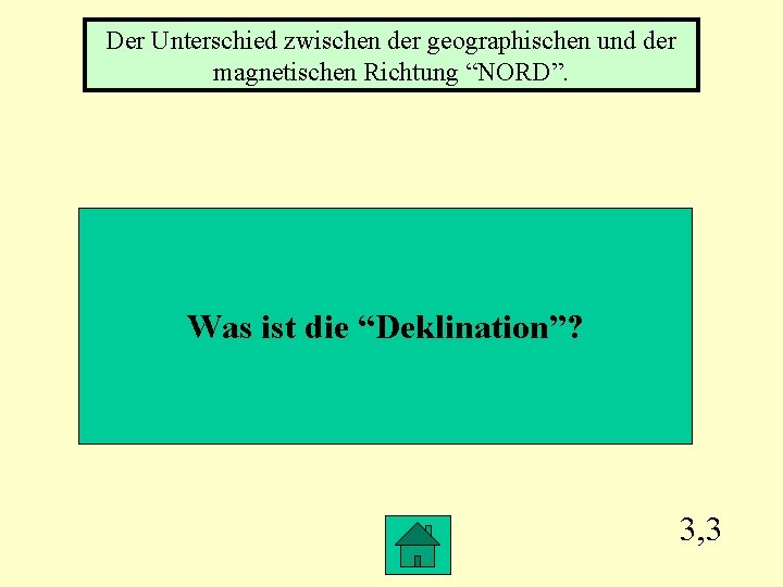 Der Unterschied zwischen der geographischen und der magnetischen Richtung “NORD”. Was ist die “Deklination”?