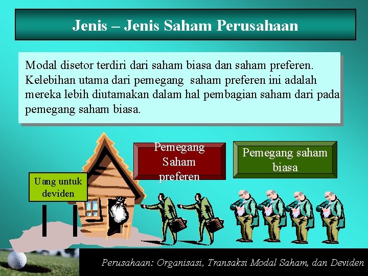 Jenis – Jenis Saham Perusahaan Modal disetor terdiri dari saham biasa dan saham preferen.