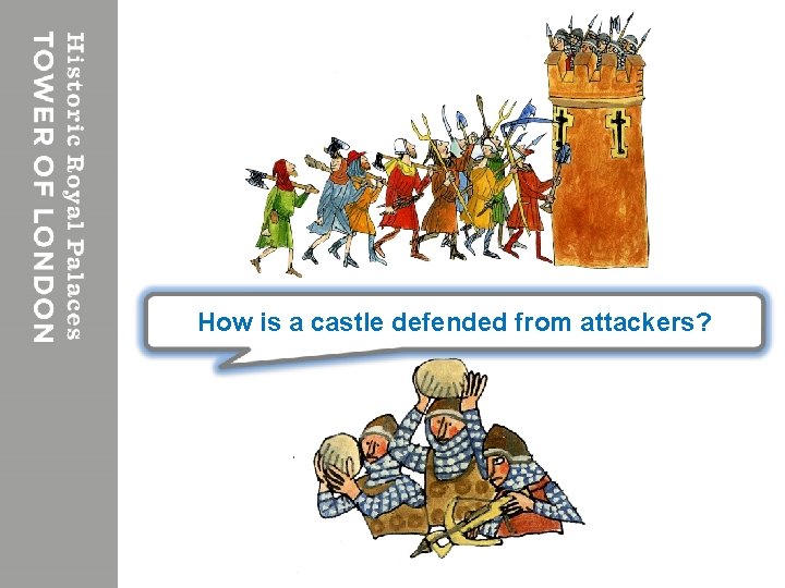 How is a castle defended from attackers? 