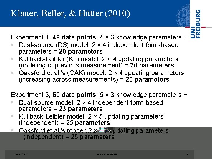 Klauer, Beller, & Hütter (2010) Experiment 1, 48 data points: 4 × 3 knowledge