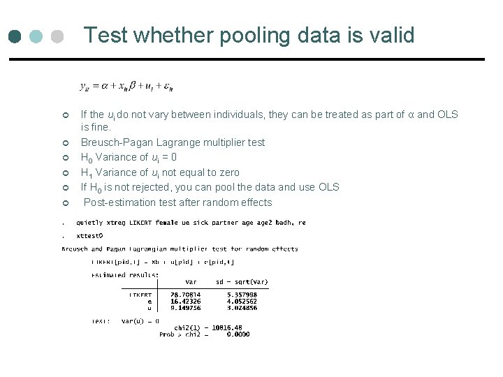 Test whether pooling data is valid ¢ ¢ ¢ If the ui do not Test whether pooling data is valid ¢ ¢ ¢ If the ui do not
