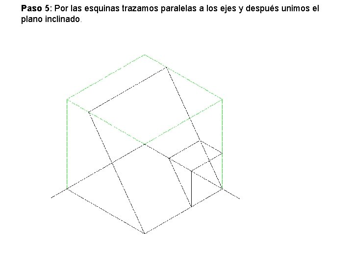 Paso 5: Por las esquinas trazamos paralelas a los ejes y después unimos el Paso 5: Por las esquinas trazamos paralelas a los ejes y después unimos el