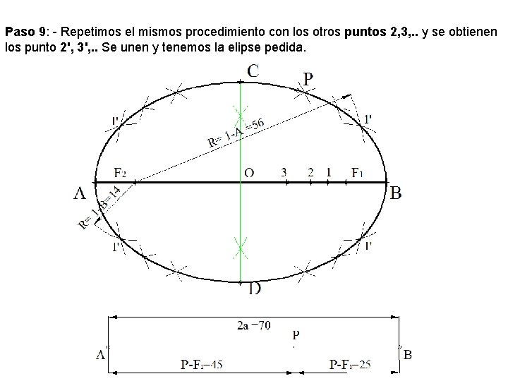 Paso 9: - Repetimos el mismos procedimiento con los otros puntos 2, 3, . Paso 9: - Repetimos el mismos procedimiento con los otros puntos 2, 3, .