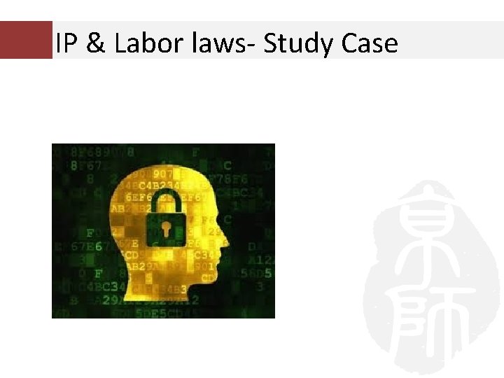 IP & Labor laws- Study Case IP & Labor laws- Study Case