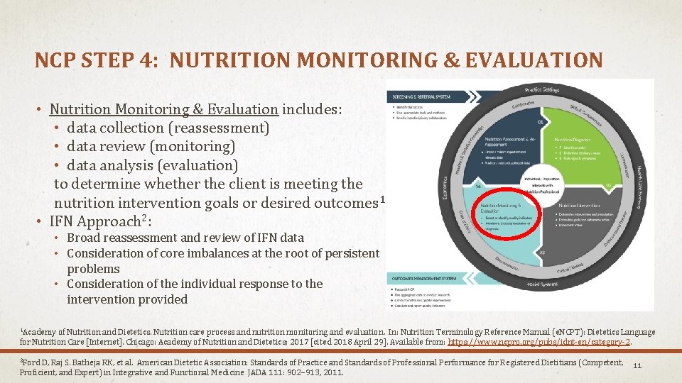 NCP STEP 4: NUTRITION MONITORING & EVALUATION • Nutrition Monitoring & Evaluation includes: •