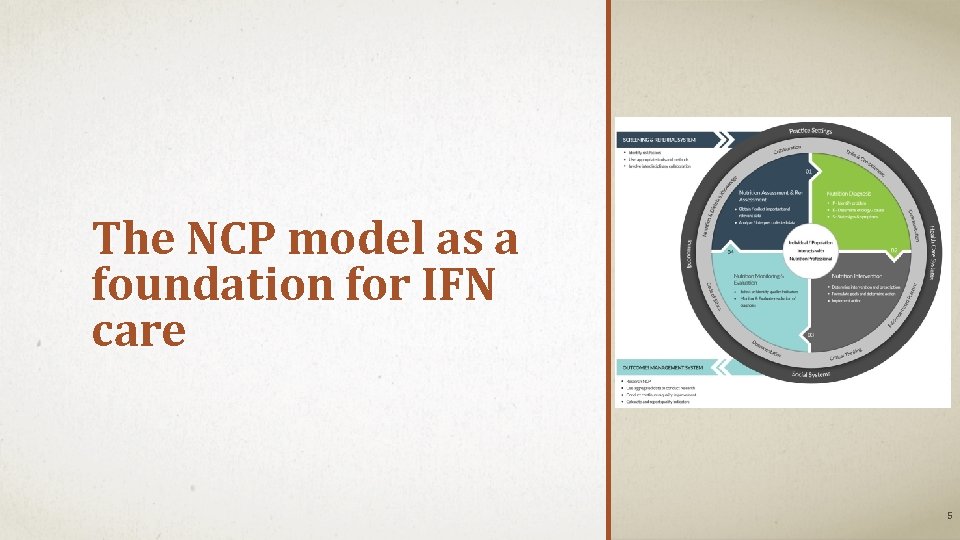 The NCP model as a foundation for IFN care 5 