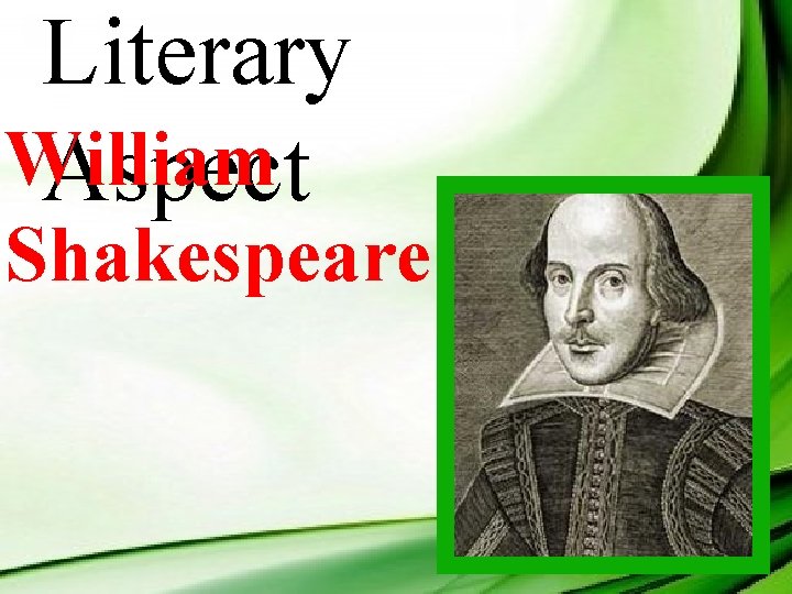 Literary William Aspect Shakespeare 