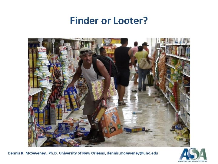 Finder or Looter? 