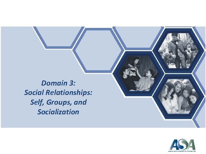 Domain 3: Social Relationships: Self, Groups, and Socialization 