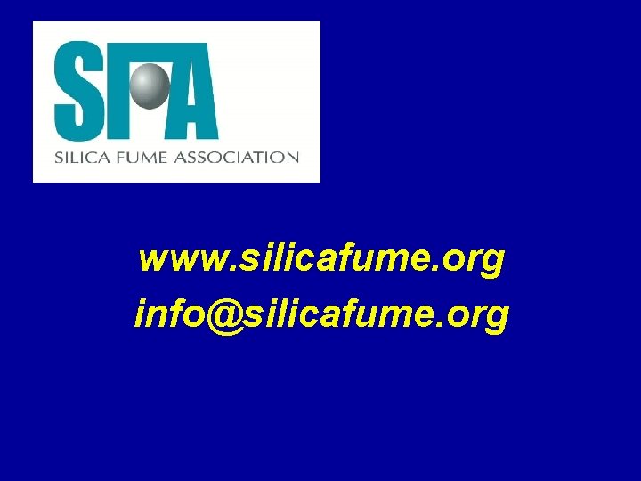 www. silicafume. org info@silicafume. org 