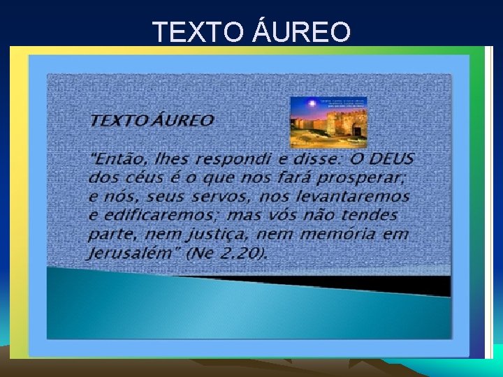 TEXTO ÁUREO 