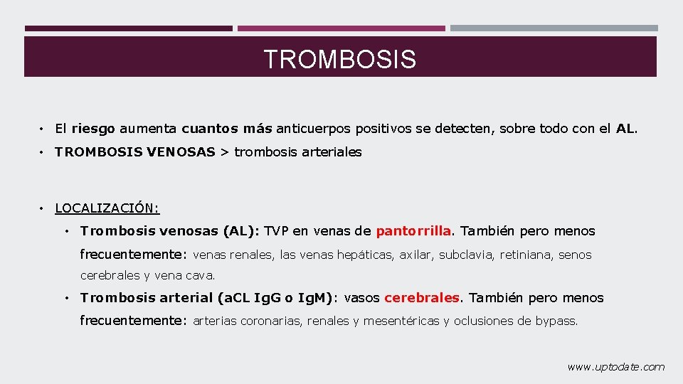 TROMBOSIS • El riesgo aumenta cuantos más anticuerpos positivos se detecten, sobre todo con