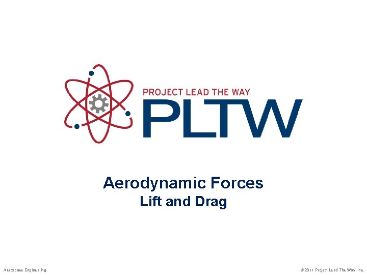 Aerodynamic Forces Lift and Drag Aerospace Engineering © 2011 Project Lead The Way, Inc.