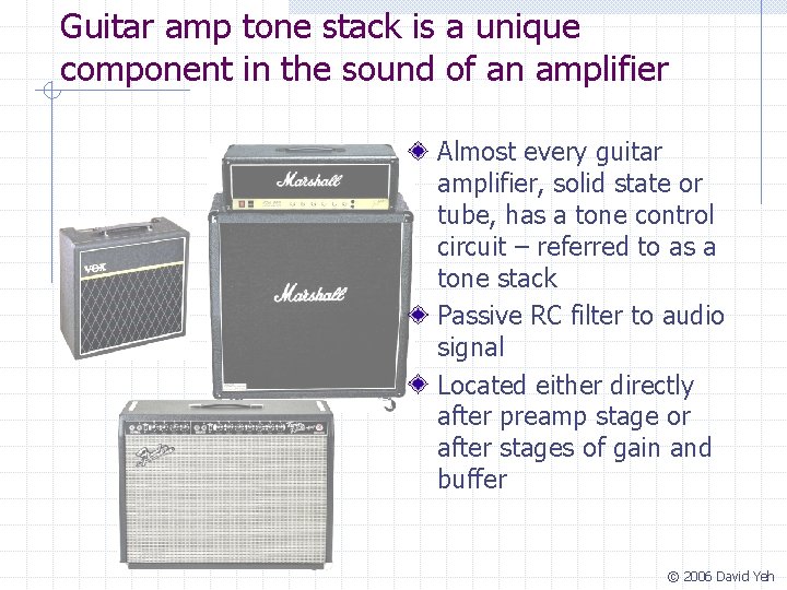 Analysis and Implementation of the Guitar Amplifier Tone