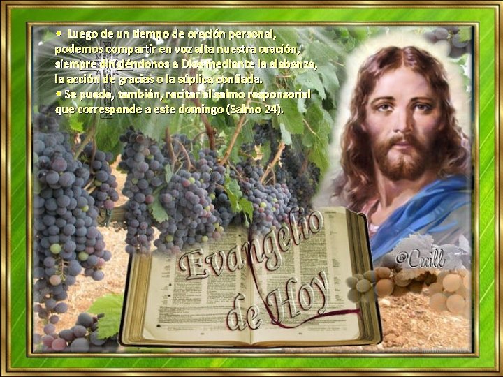 • Luego de un tiempo de oración personal, podemos compartir en voz alta • Luego de un tiempo de oración personal, podemos compartir en voz alta