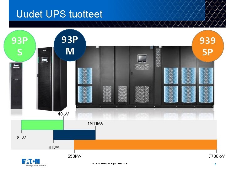 Uudet UPS tuotteet 93 P M 93 P S 939 5 P 40 k.
