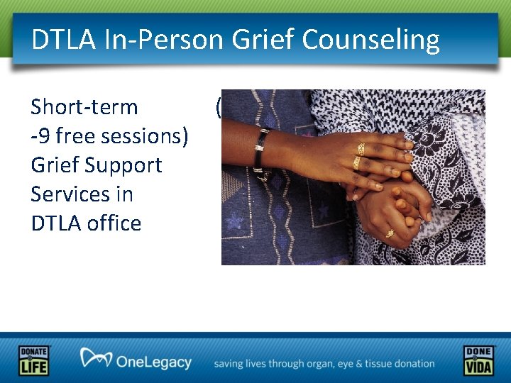 DTLA In-Person Grief Counseling Short-term -9 free sessions) Grief Support Services in DTLA office