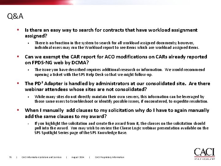 Q&A § Is there an easy way to search for contracts that have workload