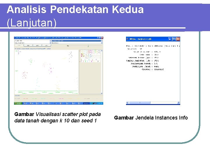 Analisis Pendekatan Kedua (Lanjutan) Gambar Visualisasi scatter plot pada data tanah dengan k 10