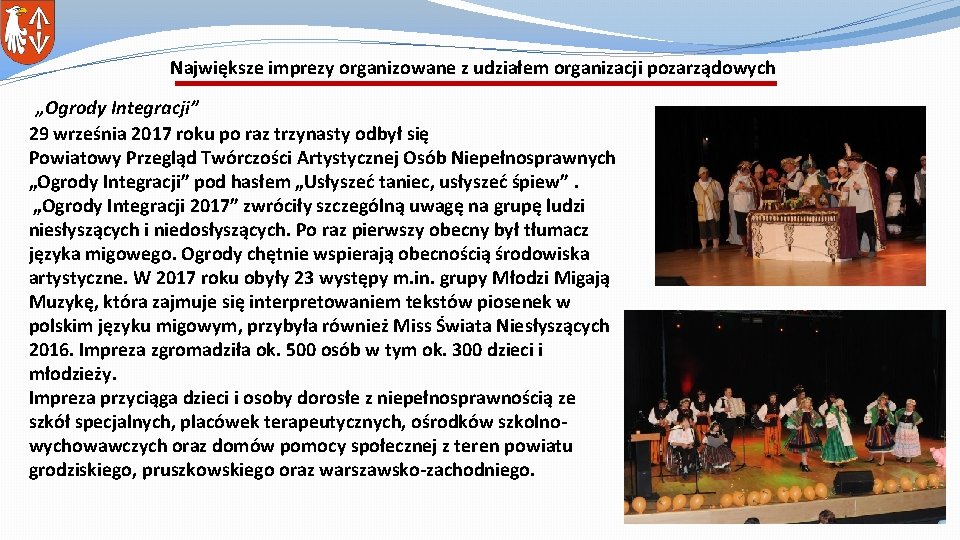 Największe imprezy organizowane z udziałem organizacji pozarządowych „Ogrody Integracji” 29 września 2017 roku po