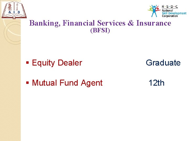 Banking, Financial Services & Insurance (BFSI) § Equity Dealer Graduate § Mutual Fund Agent