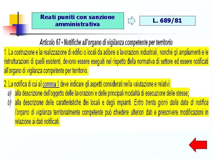 Reati puniti con sanzione amministrativa Art 35 Riunione Periodica [. . ] L. 689/81